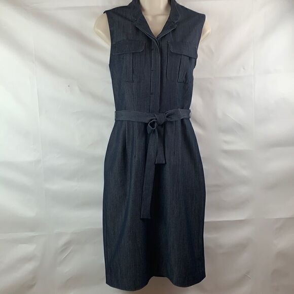 Marvin Richards blue belted shirt dress - Picture 1 of 13